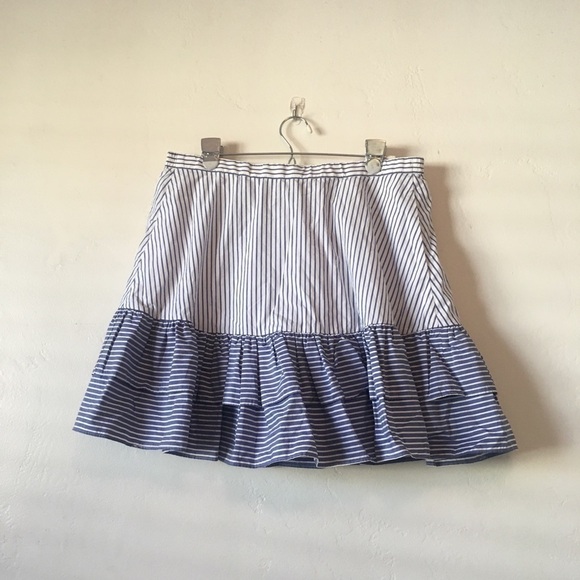 NWT J. Crew striped ruffled skirt - Picture 5 of 7